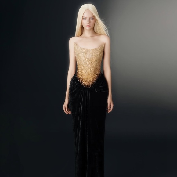 Montsand Black Champagne Crystalized Dress - Picture 1 of 13